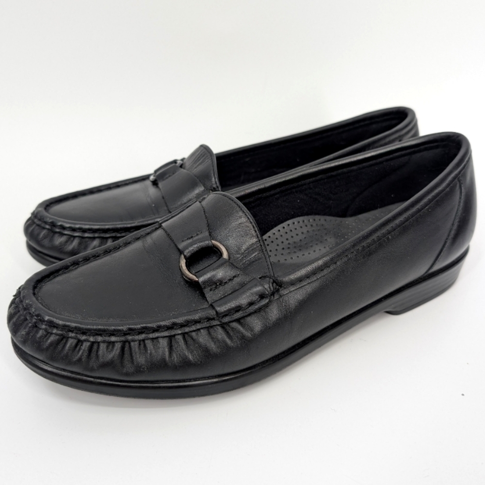SAS Women's Tripad Comfort Foot Bed Black Jewel Slip-On Loafers Flats 8.5 Narrow